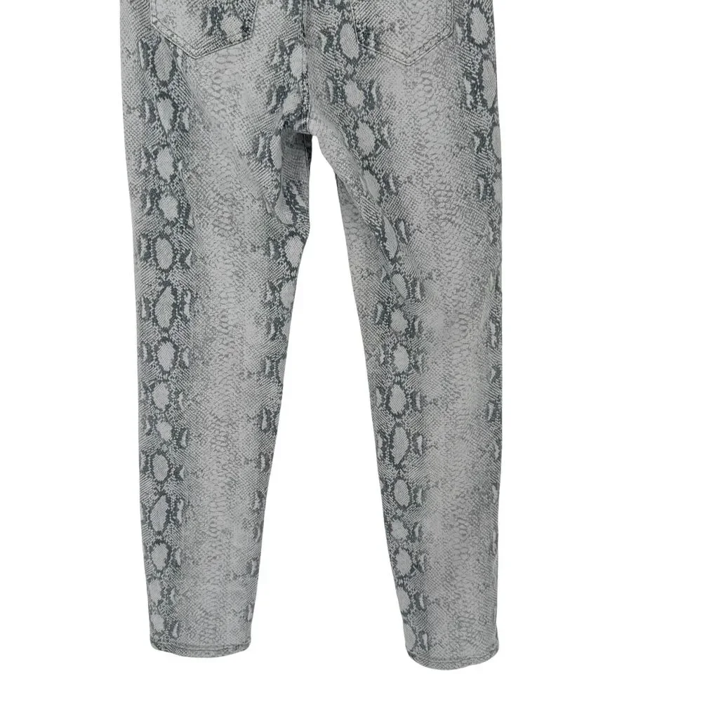 Joe’s Jeans Luna 29 High Rise Cigarette Ankle Snake Print Gray Stretch Trendy